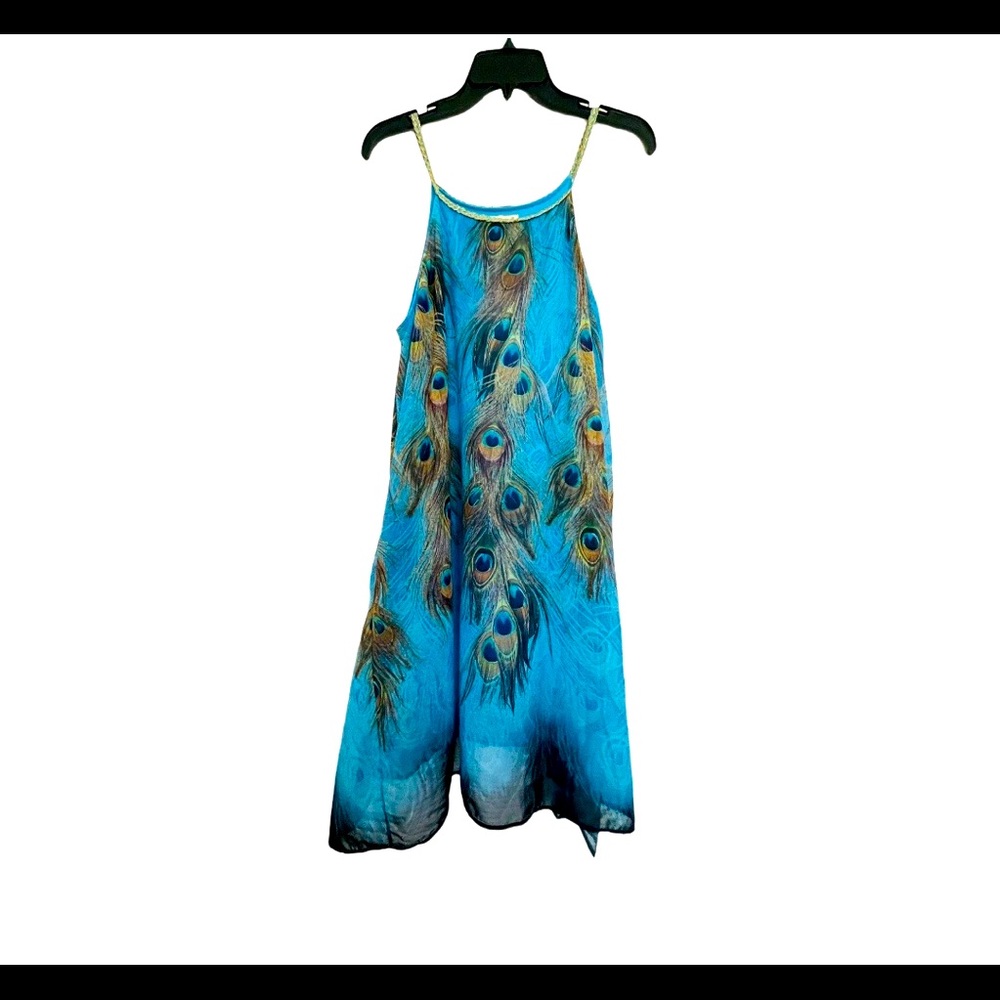 🦚 Beautiful Turquoise Peacock Dress
